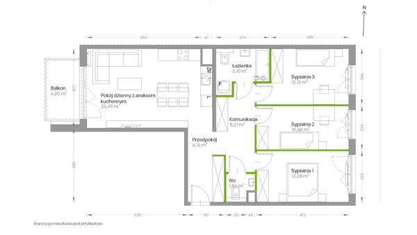 Rzut Centralna Vita - D.281