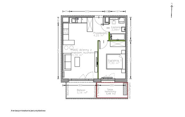 Rzut Centralna Vita - F.090