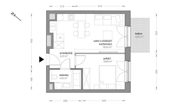 Rzut Ceglana Park - B7/A/11