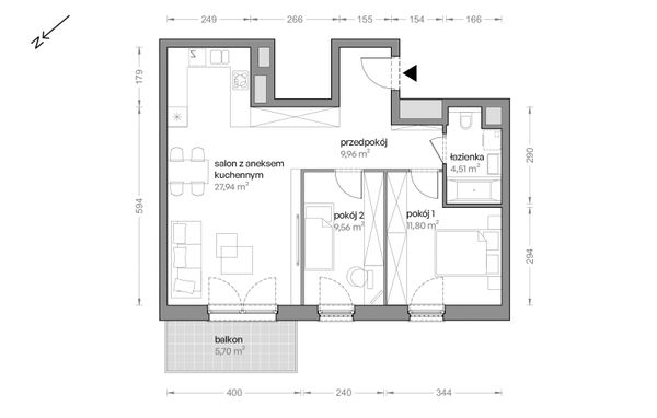 Rzut Ceglana Park - B4/A/18