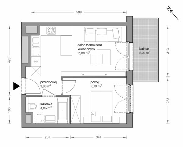 Rzut Ceglana Park - B4/A/46