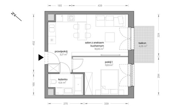 Rzut Ceglana Park - B7/A/07