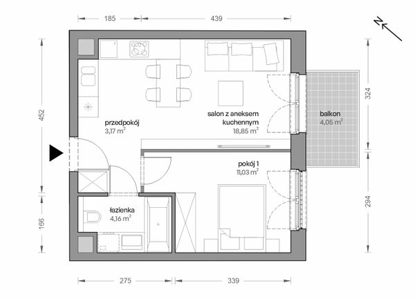 Rzut Ceglana Park - B7/A/13