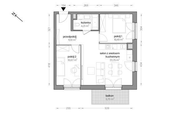 Rzut Ceglana Park - B7/A/14