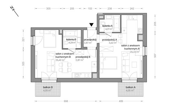 Rzut Ceglana Park - B6/A/08