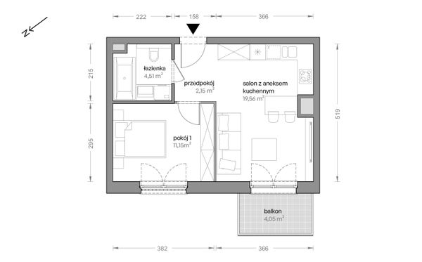 Rzut Ceglana Park - B6/A/10
