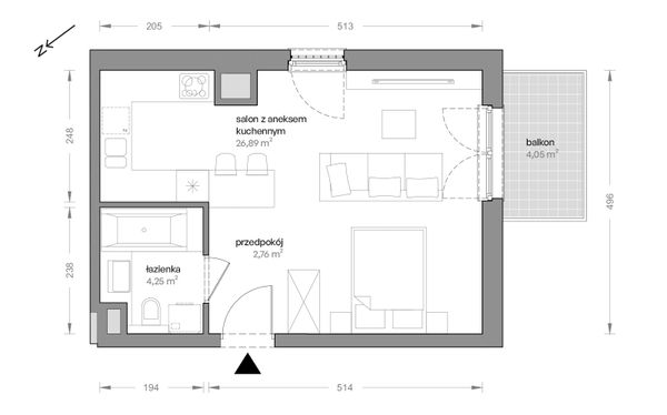 Rzut Ceglana Park - B6/A/15