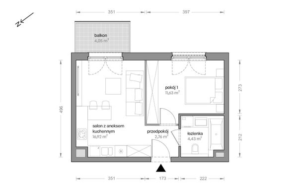 Rzut Ceglana Park - B6/A/21