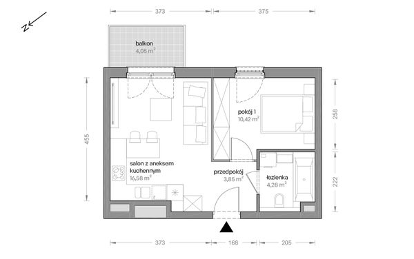 Rzut Ceglana Park - B6/A/22