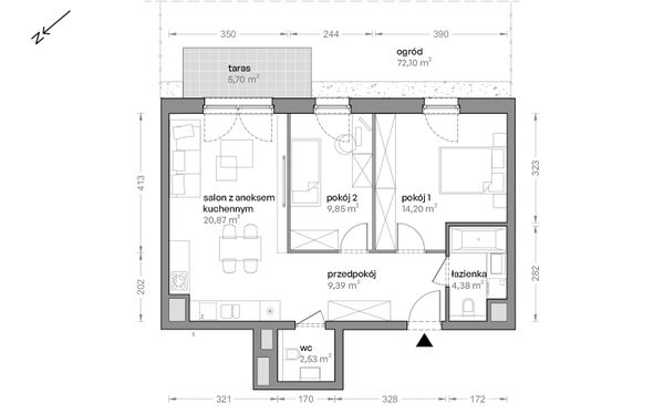 Rzut Ceglana Park - B4/A/09