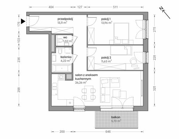 Rzut Ceglana Park - B4/A/12