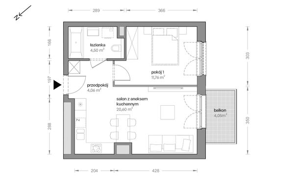 Rzut Ceglana Park - B4/A/13