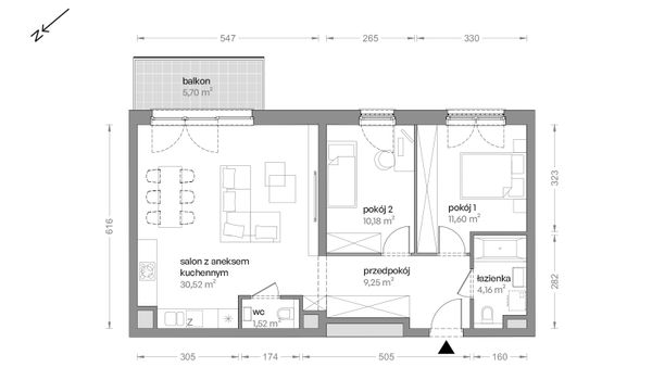 Rzut Ceglana Park - B4/A/20