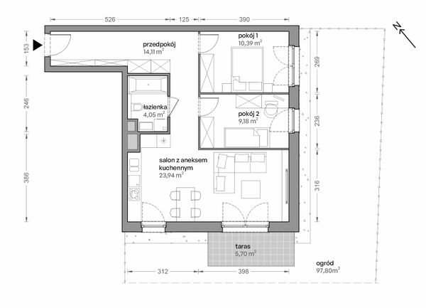 Rzut Ceglana Park - B4/B/09