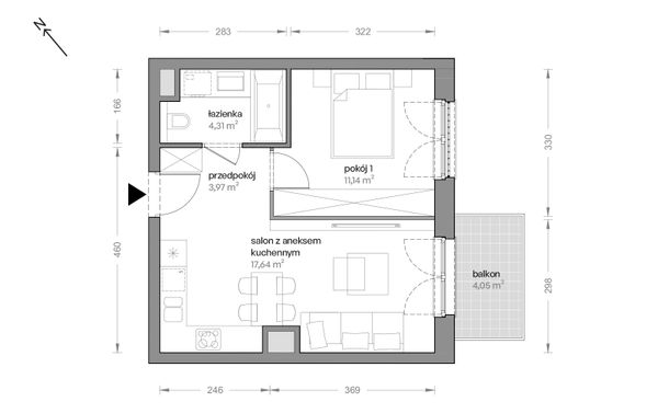 Rzut Ceglana Park - B4/B/11