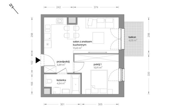 Rzut Ceglana Park - B4/B/23