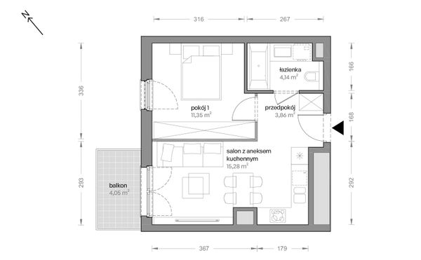 Rzut Ceglana Park - B4/B/47