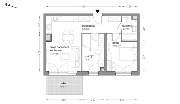 Rzut Ceglana Park - B5/A/19