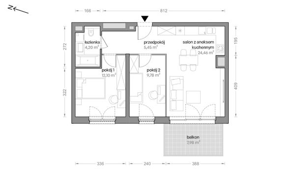 Rzut Ceglana Park - B5/A/20