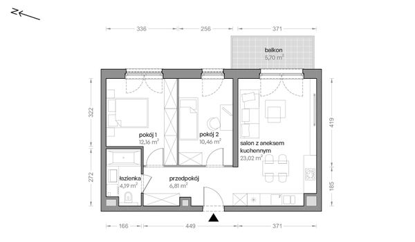 Rzut Ceglana Park - B5/A/23