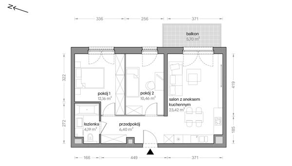 Rzut Ceglana Park - B5/A/44