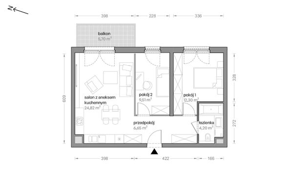 Rzut Ceglana Park - B5/A/51
