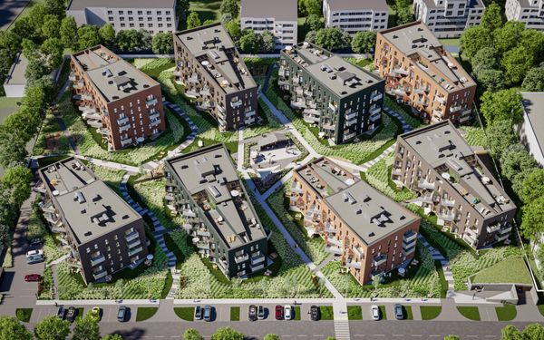 Rzut Osiedle Hierowskiego - Mieszkanie na sprzedaż, Katowice, Kostuchna, 885280  PLN