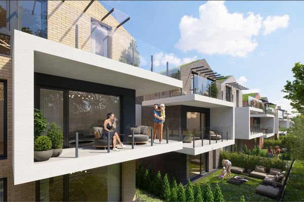 Rzut River Park - Mieszkanie na sprzedaż, Kraków, Bronowice