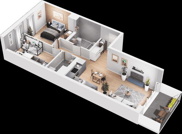 Rzut Mieszkaj w mieście - Osiedle Wizjonerów - Mieszkanie na sprzedaż, Kraków, Bronowice, 970000  PLN