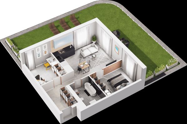 Rzut Mieszkaj w mieście - Osiedle Wizjonerów - Mieszkanie na sprzedaż, Kraków, Bronowice, 920000  PLN