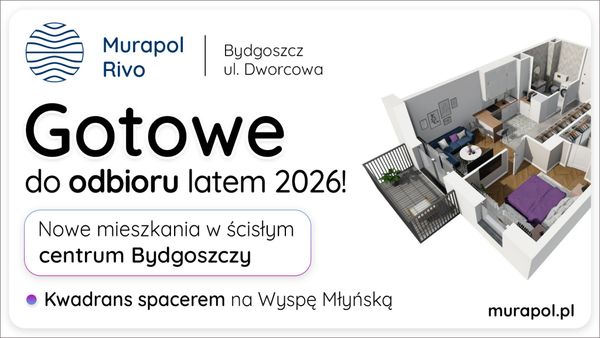 Rzut Murapol Rivo - Mieszkanie na sprzedaż, Bydgoszcz, Bocianowo-Śródmieście-Stare Miasto, 800293  PLN