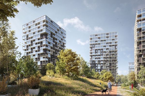 Rzut Pierwsza Dzielnica - Mieszkanie na sprzedaż, Katowice, Bogucice, 1457280  PLN