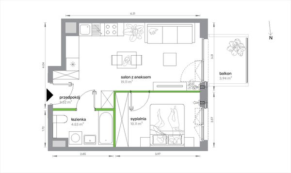 Rzut Sochaczewska Vita - 1/A/2/11