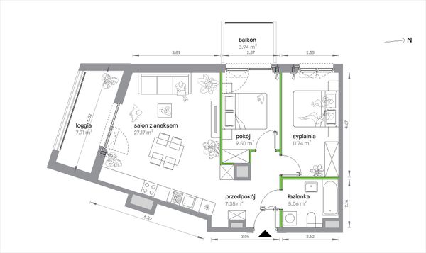 Rzut Sochaczewska Vita - 1/A/4/8
