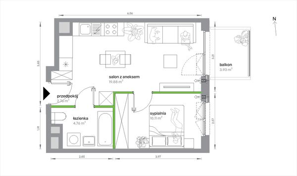 Rzut Sochaczewska Vita - 2/B/2/4