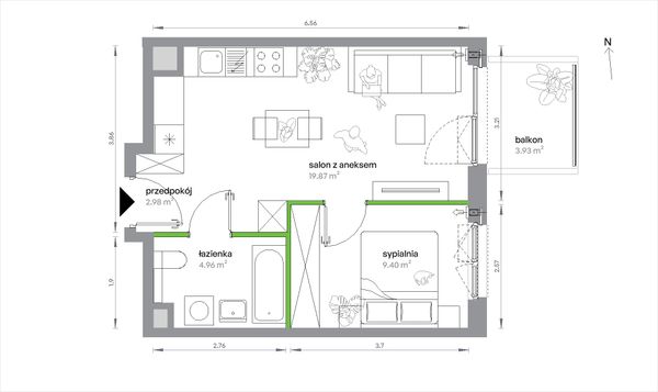 Rzut Sochaczewska Vita - 2/B/2/6