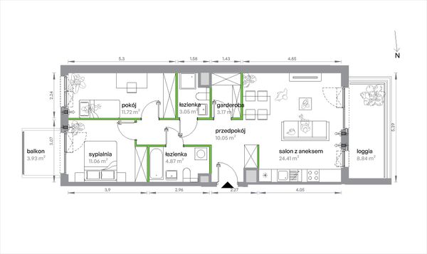Rzut Sochaczewska Vita - 2/B/2/7