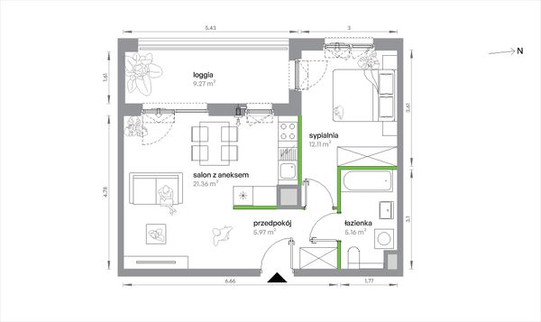 Rzut Sochaczewska Vita - 2/B/2/1