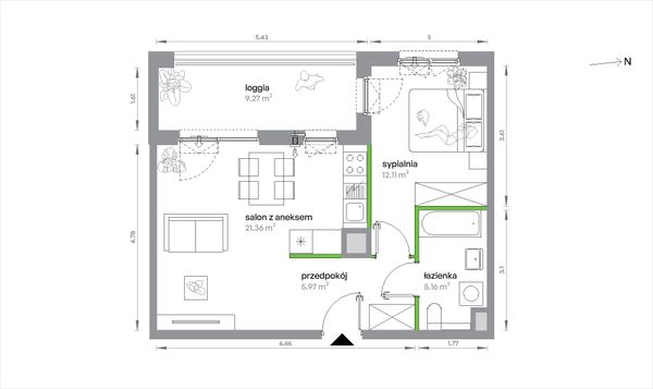Rzut Sochaczewska Vita - 2-B-3-1