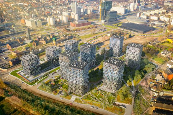 Rzut Pierwsza Dzielnica - Mieszkanie na sprzedaż, Katowice, Bogucice, 802124  PLN