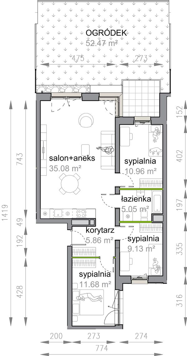 Rzut Przy Parku Vita - M3/1/0/4