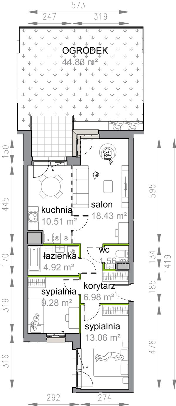 Rzut Przy Parku Vita - M3/3/0/1