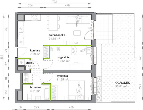 Rzut Przy Parku Vita - M3/3/0/3