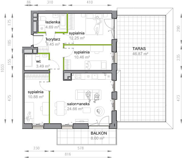 Rzut Przy Parku Vita - M3/1/1/7
