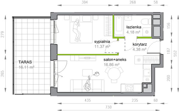 Rzut Przy Parku Vita - M3/1/1/11