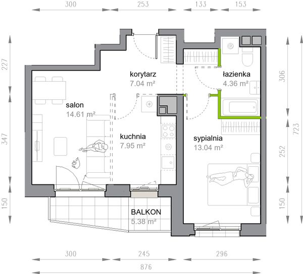 Rzut Przy Parku Vita - M3/2/1/7