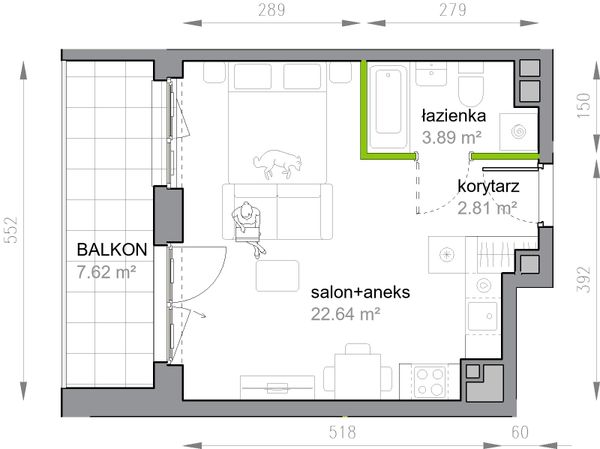 Rzut Przy Parku Vita - M3/3/1/16