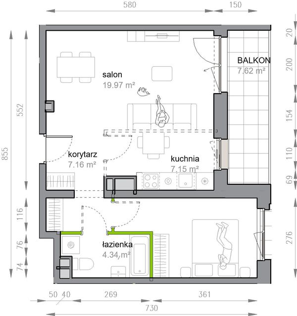 Rzut Przy Parku Vita - M3/1/2/15