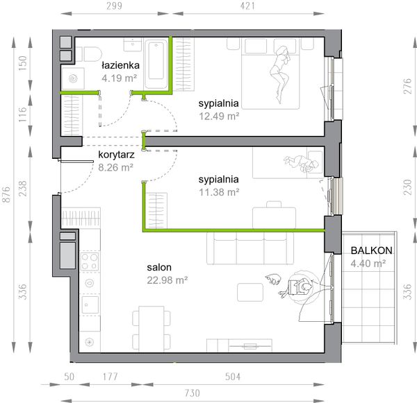 Rzut Przy Parku Vita - M3/1/2/16