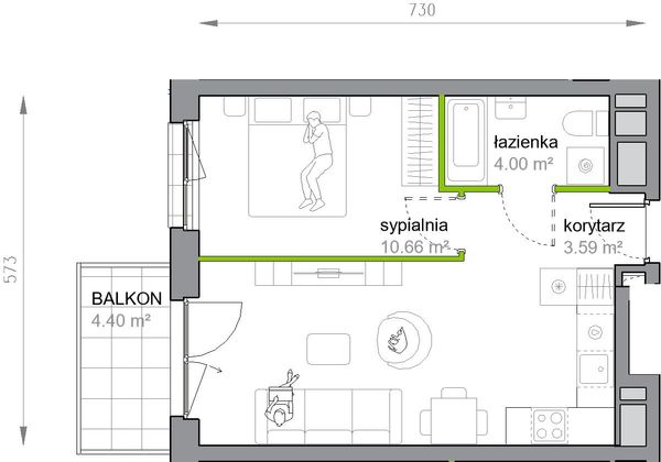 Rzut Przy Parku Vita - M3/1/2/20